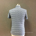 Men's cotton knitted printed short sleeves shirt